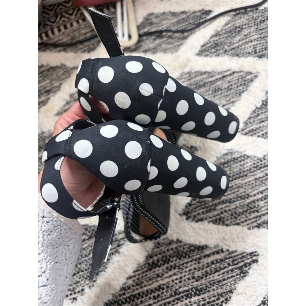 Torrid Women’s Black & White Polka Dot Block Heel Sandals size 7.5 wide - Picture 4 of 5